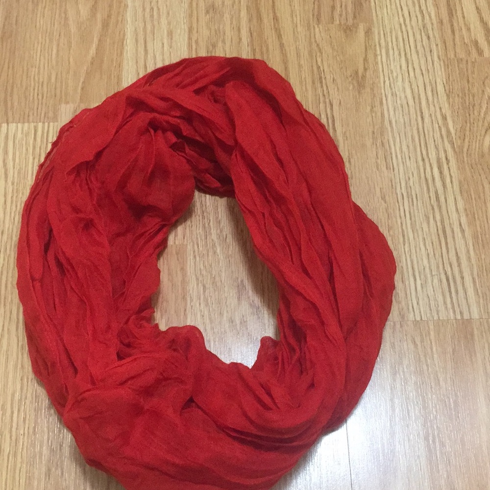 Thick Red Infinity Scarf